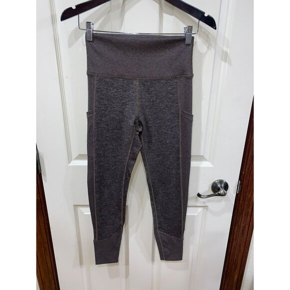 New Aerie High-Waisted  Cropped Leggings With Ribbed Texture & Pockets Size M - Picture 2 of 8